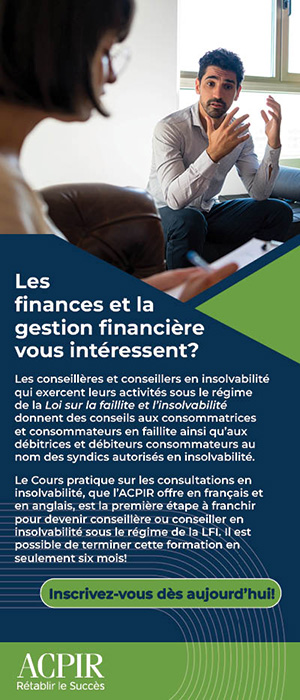 Devenir conseiller en insolvabilité